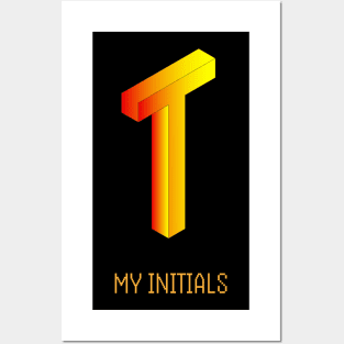 Letter T Initials Unique Name T-Shirt Posters and Art